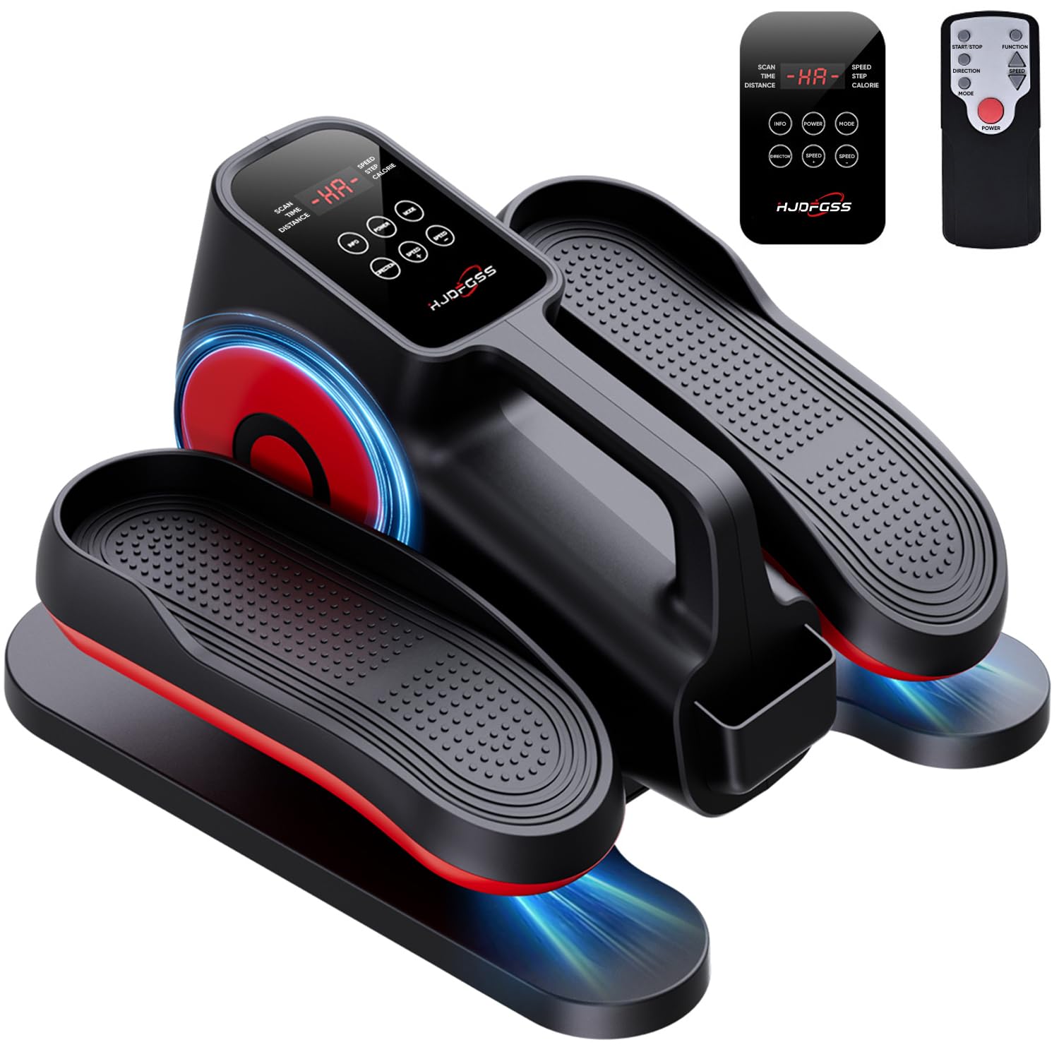Under Desk Elliptical Machine - Quiet Electric Pedal Exerciser with Remote Control & 10 Speed Levels, Portable Mini Elliptical for Seniors & Office Workers - Perfect for Home, Office & Physical Therapy Use
