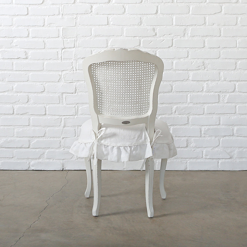 Darcy Armless Chair with Oyster Linen Seat Slipcover - Modern Accent Chair for Living Room, Bedroom, or Office Decor