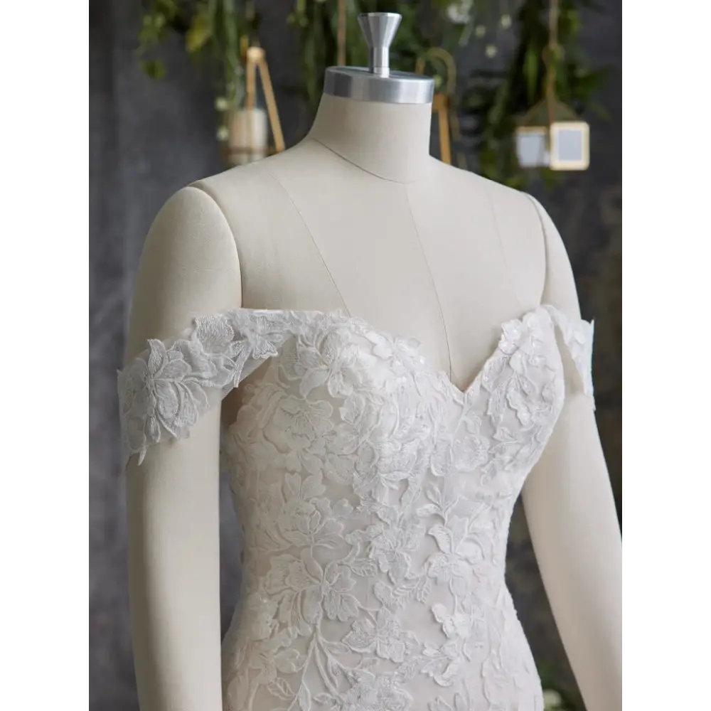 Rebecca Ingram Helen Detachable Sleeve Wedding Dress - Elegant Bridal Gown with Removable Sleeves for Church, Garden & Beach Weddings