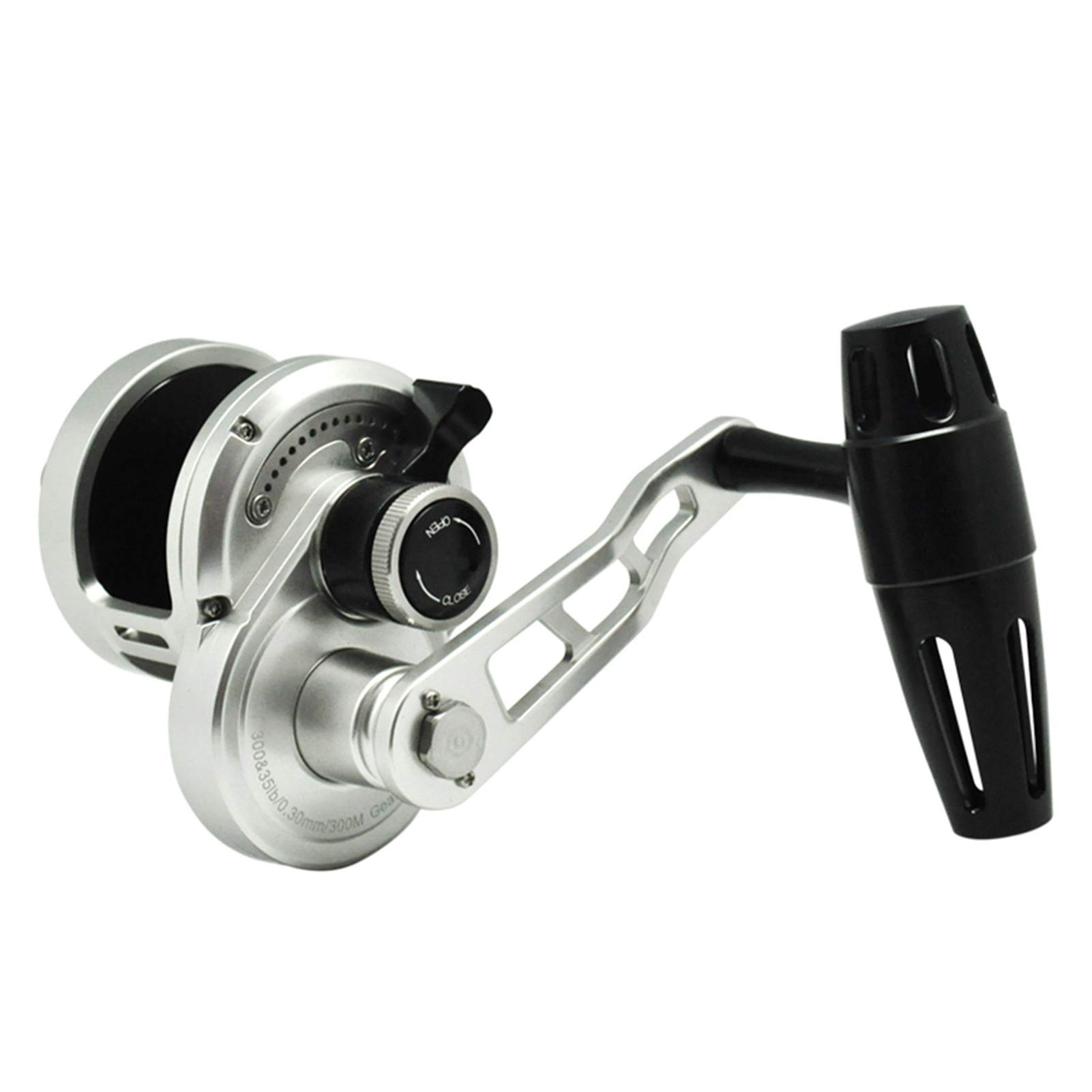 HUACHEN-LS Slow Jigging Fishing Reel - High Speed 6.0:1 Saltwater Reel with Narrow Spool & Right/Left Handle - Best for Deep Sea Fishing, Tuna, Marlin, Big Game Fish | Durable Saltwater Fishing Gear for Offshore Angling & Ocean Adventures | Perfect for Professional Anglers, Trolling, Jigging, Boat Fishing, Surf Fishing & Kayak Fishing | Ideal for Saltwater Game Fishing and Deep Water Fishing Adventures