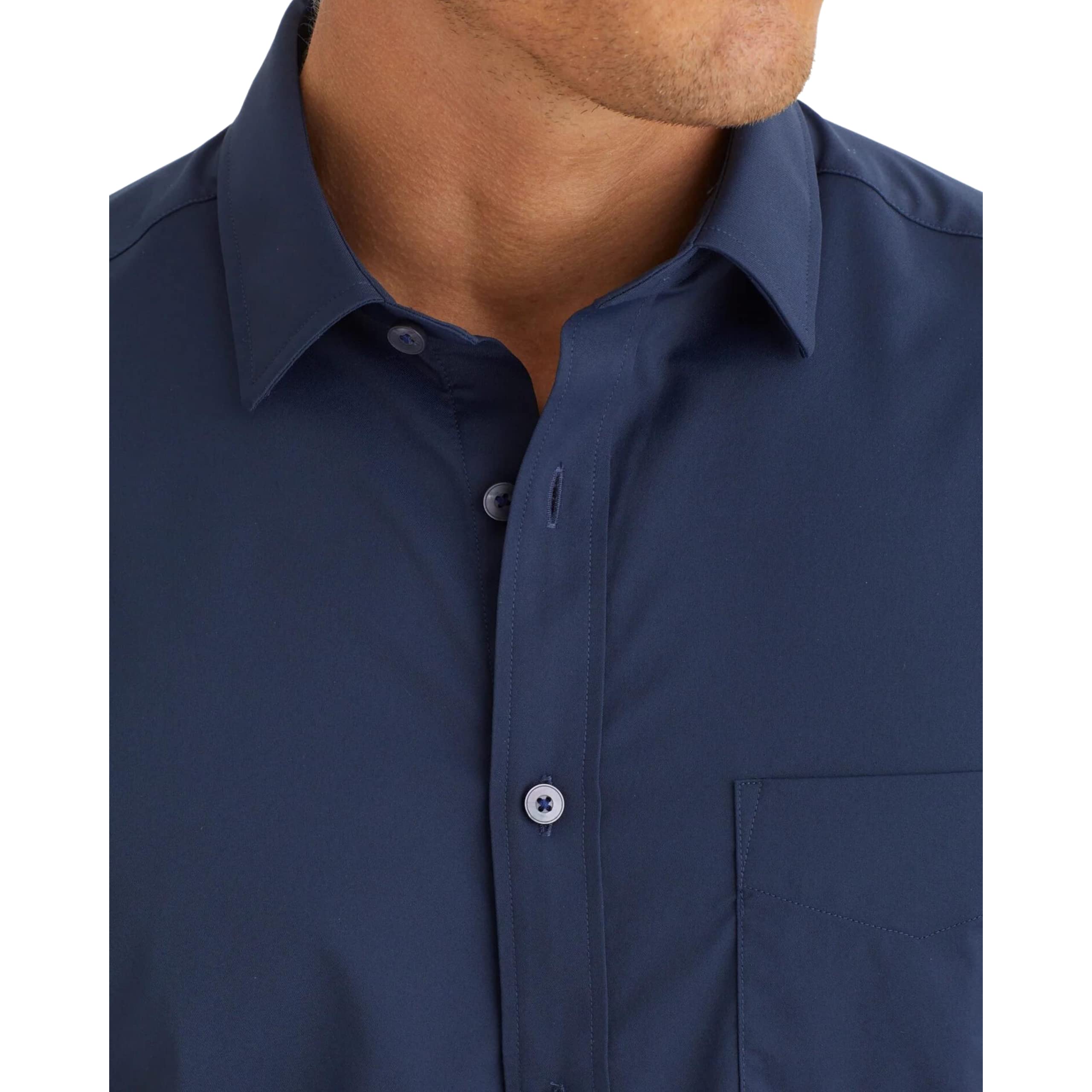 UNTUCKit Gironde Men's Short Sleeve Wrinkle-Free Casual Shirt | Comfortable Untucked Fit for Work, Travel & Everyday Wear