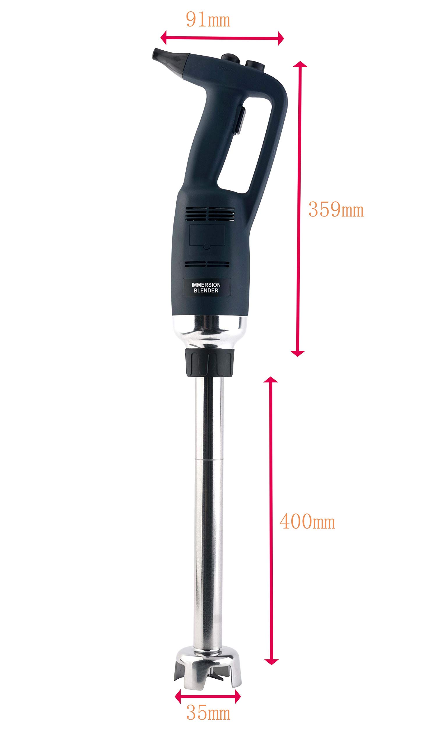 Li Bai 14-inch 500W Heavy Duty Commercial Immersion Blender - High Speed Handheld Mixer (2500-14000 RPM) with Removable Shaft for Smoothies, Soups, Sauces & Baking - Professional Kitchen & Home Use