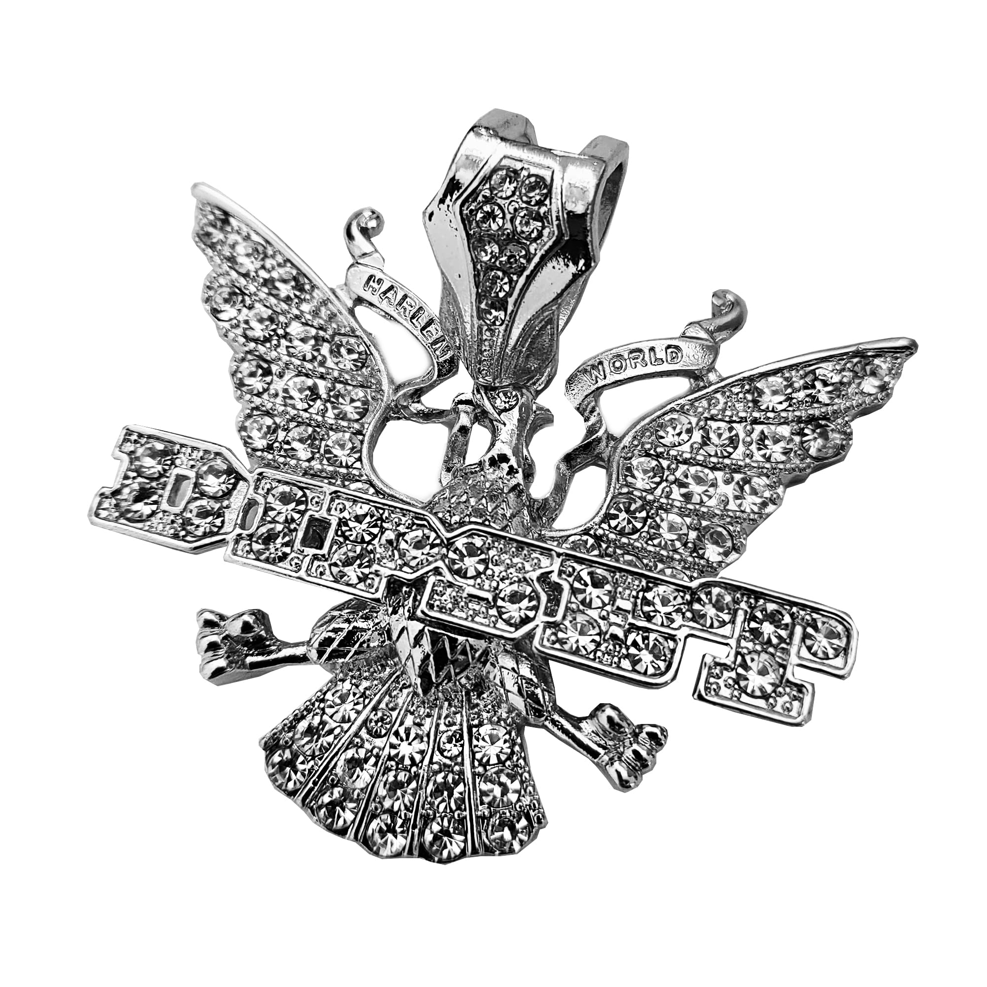 Gold & Silver Plated Eagle Hip Hop Pendant - Iced Out Bling Jewelry for Men & Women | Perfect for Parties, Gifts, Nightclubs & Rap Fashion Accessories