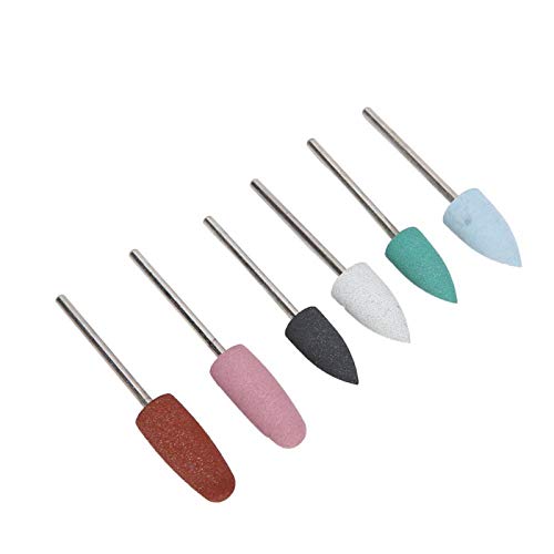 6PCS Nail Drill Bits Set - Professional Manicure Grinding Heads & Polishing Bits for Smoothing, Trimming & Nail Art | Perfect for Home Salon, Nail Technicians & DIY Nail Care