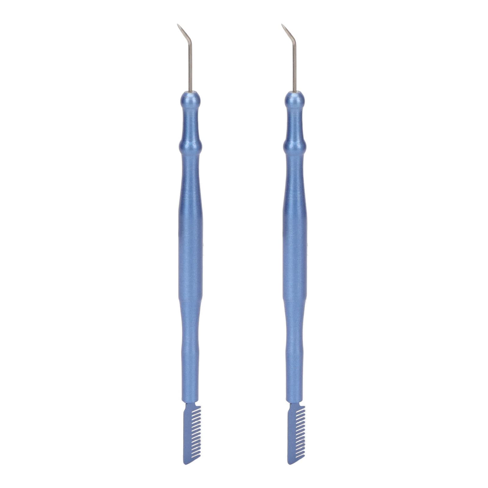 Professional Eyelash Lift & Perm Kit - 2pcs Double Head Stainless Steel Tools for Salon & Home Use (Blue) | Perfect for Lash Extensions, Volume Lashes & DIY Beauty Treatments