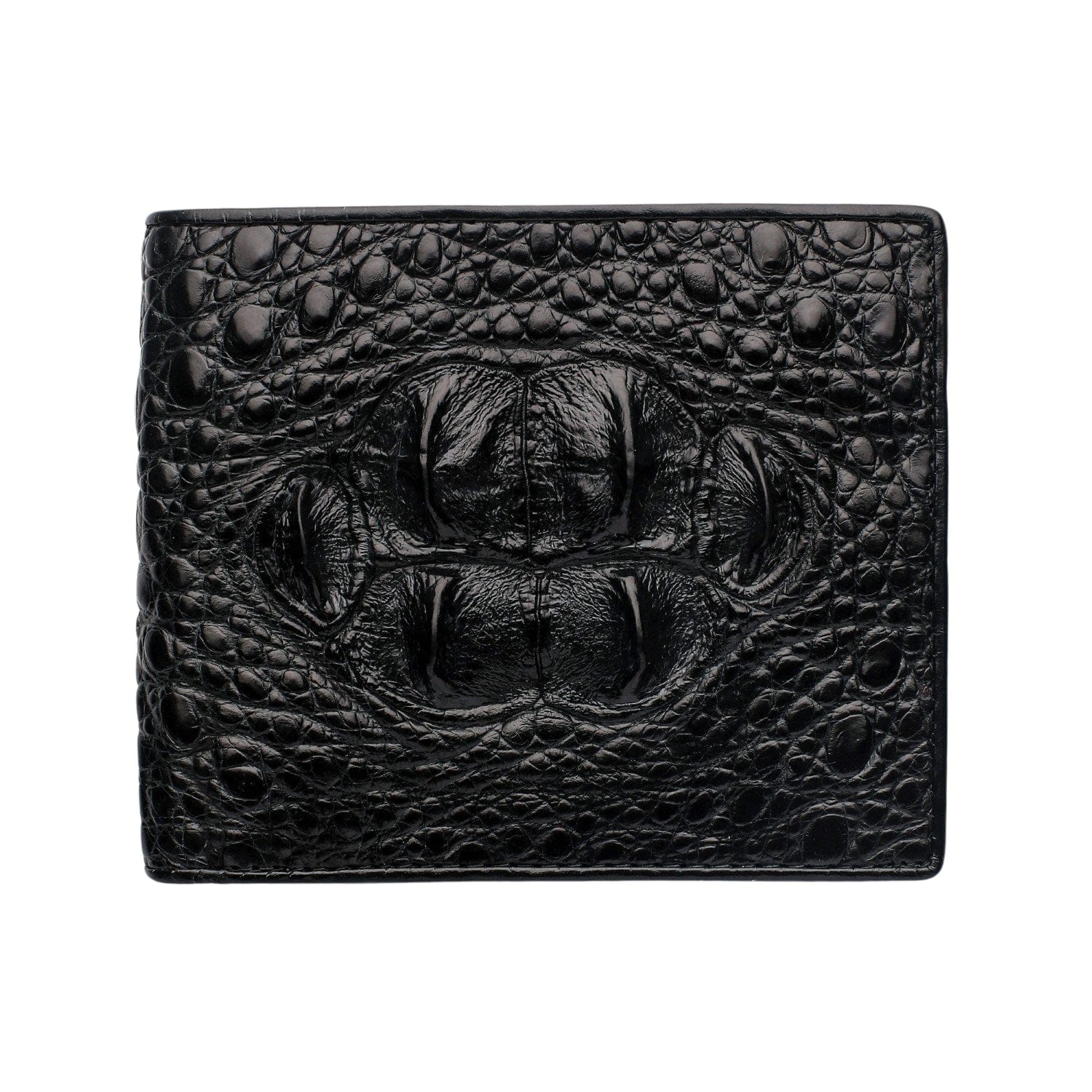 Premium Black Crocodile Leather Men's Wallet - RFID Blocking Bifold Wallet with Money Clip - Perfect Gift for Dad, Husband, Boyfriend (Business, Travel, Everyday Use)