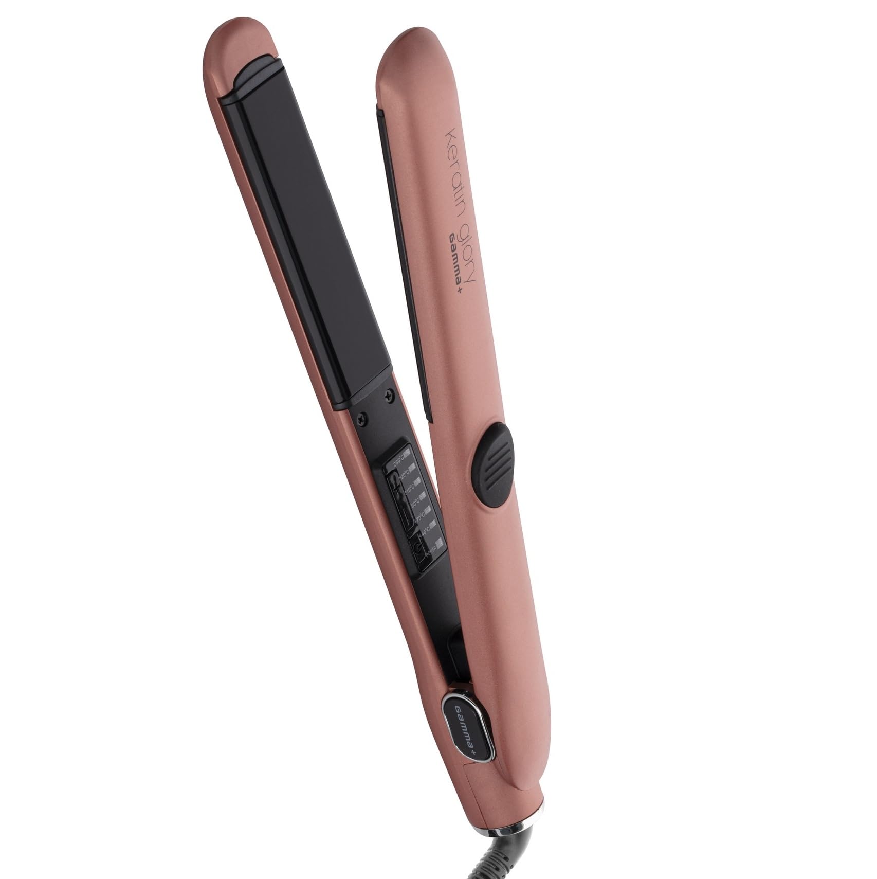 GAMMA+ Professional Hair Straightener Flat Iron - Dual Voltage Ceramic Plates for Smooth & Shiny Hair - Perfect for Home Use, Travel & Salon Styling