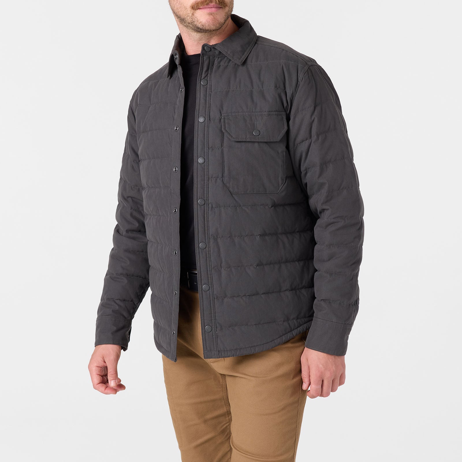 Pine Peak Down Shirt Jacket for Men - Lightweight Warm Puffer Coat for Outdoor Hiking, Camping & Winter Travel