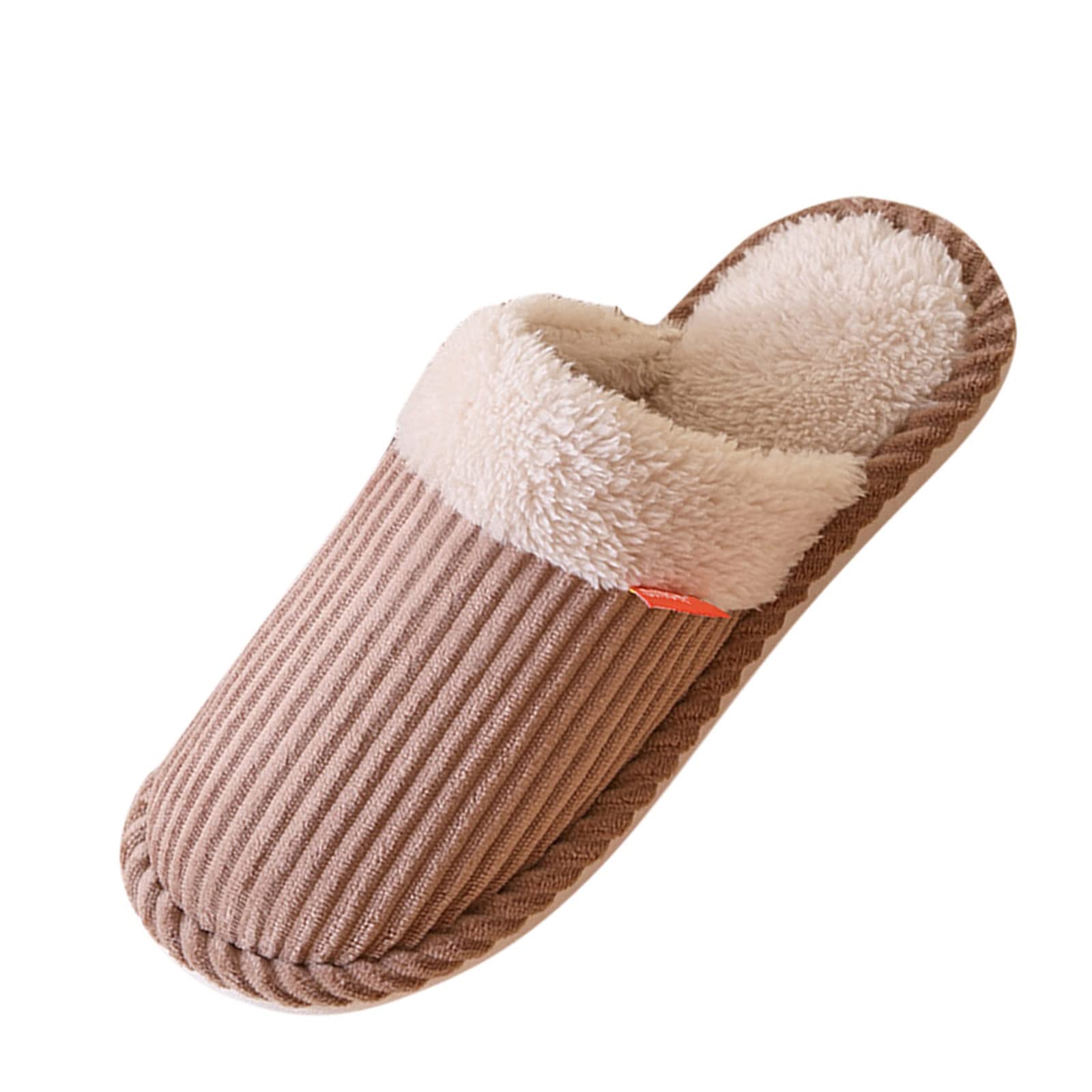**Arch Support Slippers for Women - Comfortable House Shoes with Round Toe, Flat Sole - Plus Size 10 - Perfect for Relaxing at Home, Lounging & Indoor Comfort**