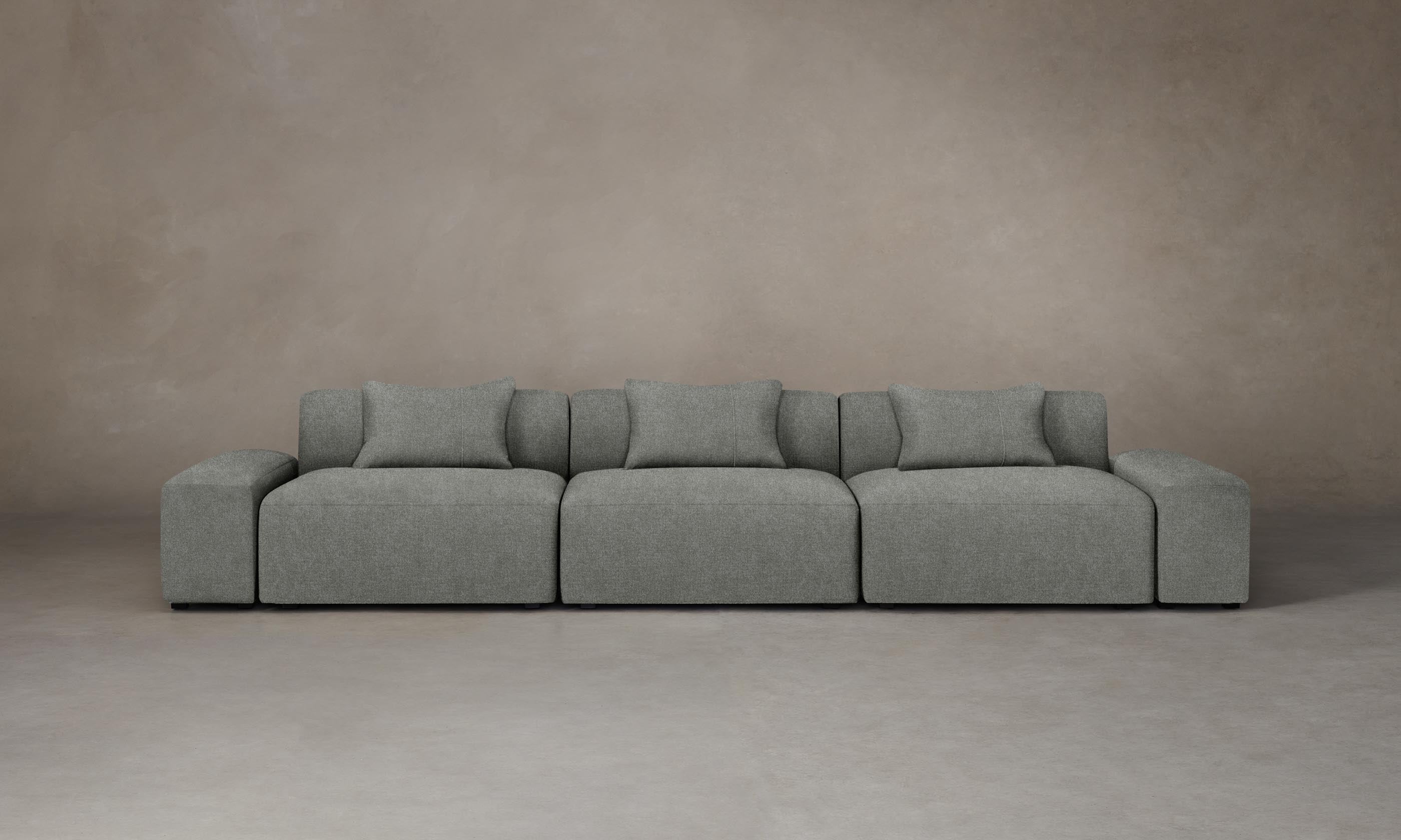 The Breuer Modular Sofa in Merino Granite Fabric - Modern Sectional Couch for Living Room, Lounge & Office - Durable & Stylish Home Furniture