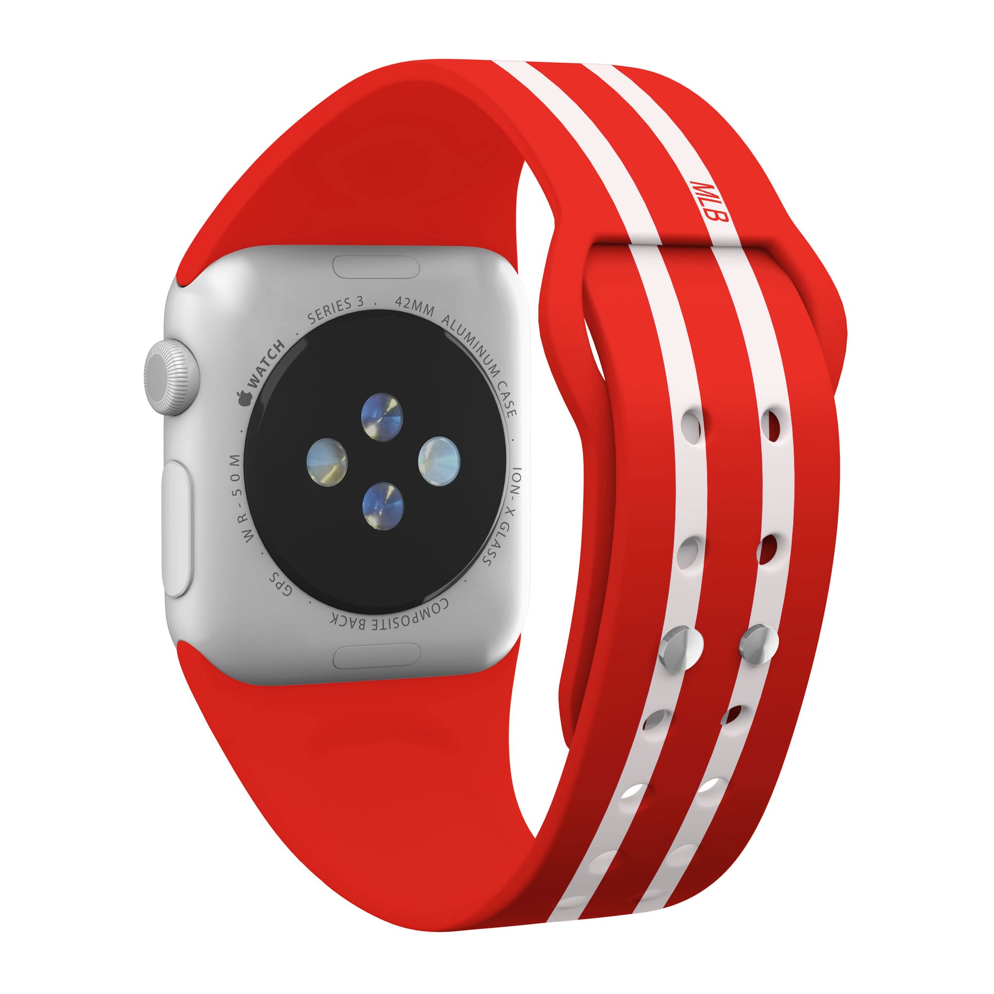 Philadelphia Phillies HD Game Time Watch Band - Compatible with Apple Watch Series 9/8/7/SE - Perfect for Baseball Fans, Sports Enthusiasts & Game Day Outfits