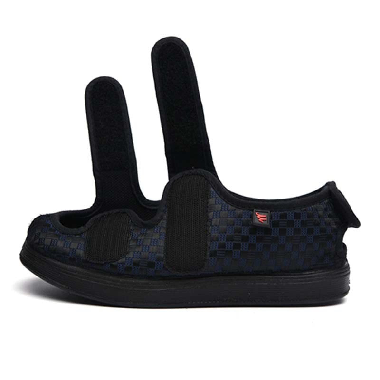 DIAI Men's Comfort Slippers - Adjustable Indoor/Outdoor House Shoes with Arch Support for Seniors & Elderly - Perfect for Relaxing at Home, Walking in Garden or Nursing Care