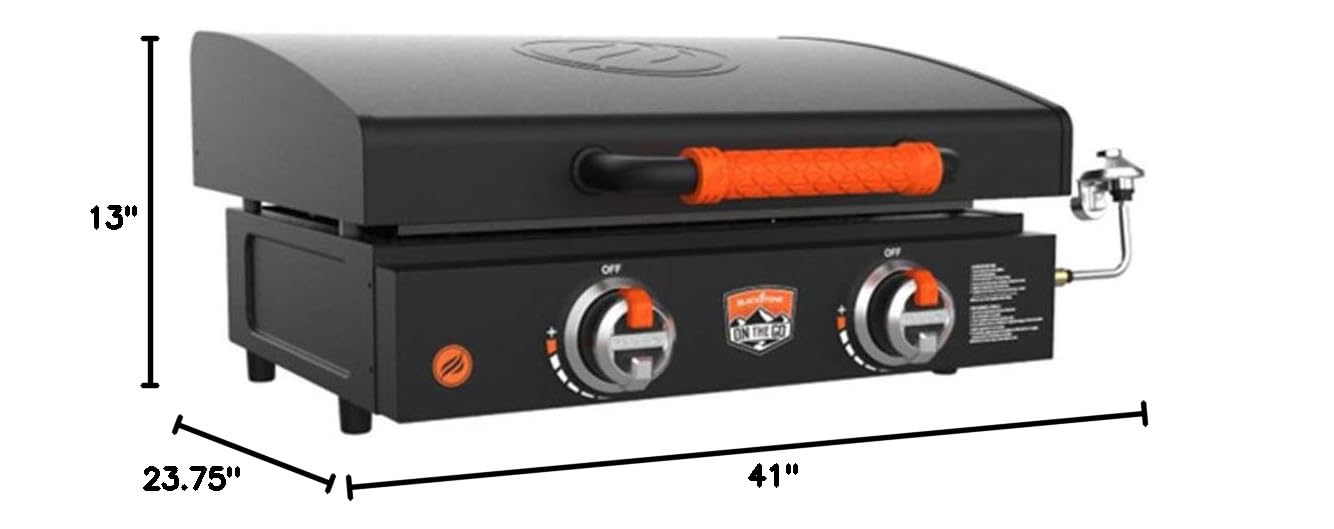 Blackstone 1968 22-Inch Flat Top Griddle - Heavy Duty Outdoor Gas Grill for Camping, Backyard BBQ & Tailgating - Black