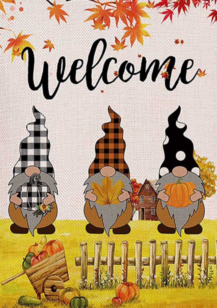 500-Piece Wooden Jigsaw Puzzle for Adults & Kids - Fall Welcome Gnomes Pumpkin Autumn Farmhouse Yard Scene - Family Game Night & Date Night Activity - Perfect for Home Decor & Relaxation