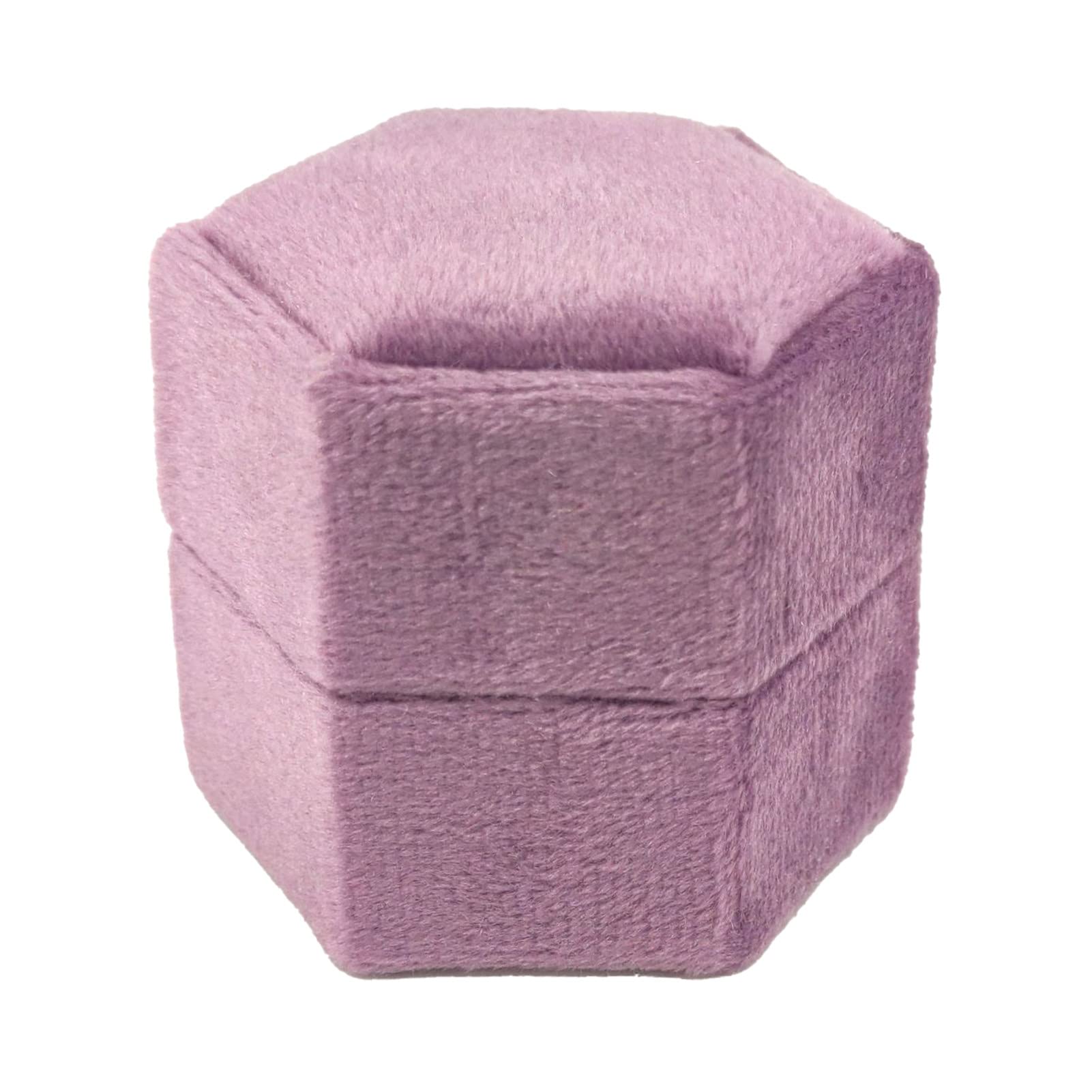 Hexagonal Mini Ring Box - Flannel Lined Engagement Ring Case for Safe Storage, Wedding Proposal & Jewelry Display - Perfect Gift for Women, Bridal Shower & Home Decor