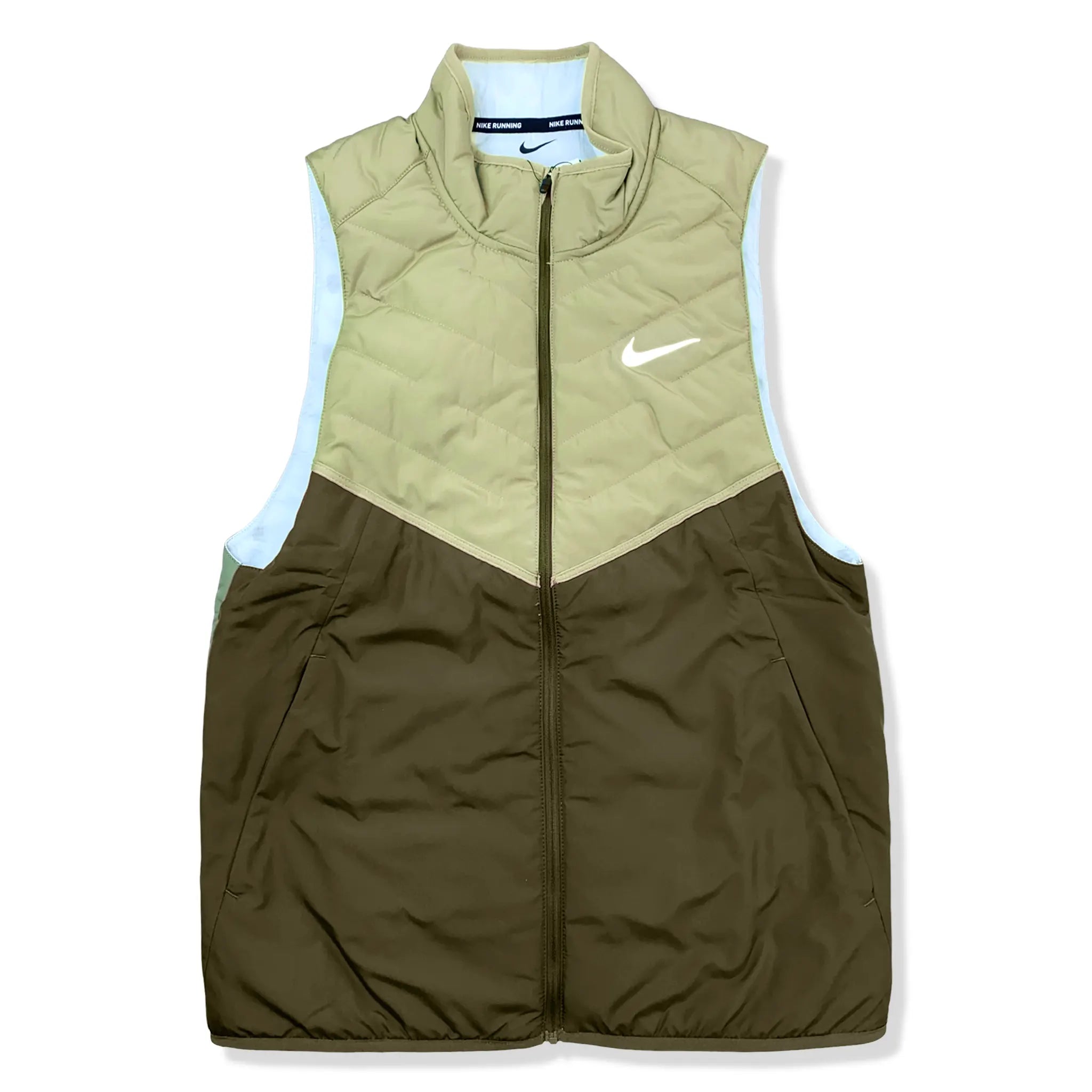 Nike Therma FIT Repel Green Vest - Lightweight Water-Resistant Running Jacket for Men - Perfect for Outdoor Jogging, Hiking & Cold Weather Activities