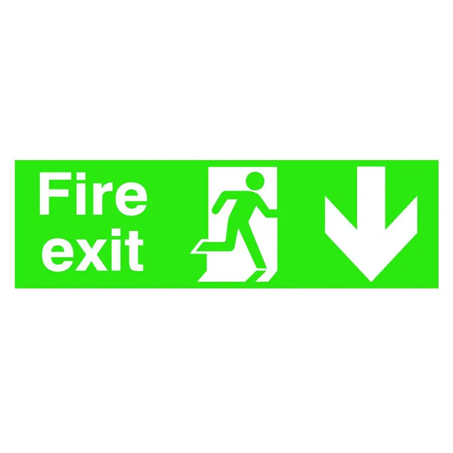 Fire Exit & Emergency Safety Signs - OSHA Compliant for Buildings, Offices & Public Spaces - Enhance Workplace & Public Safety