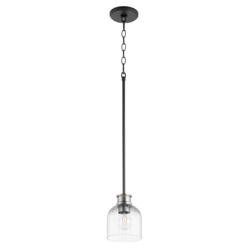 Monarch Collection Black Transitional One Light Pendant 310-6965 - Perfect for Dining Room, Kitchen Island, or Entryway Lighting