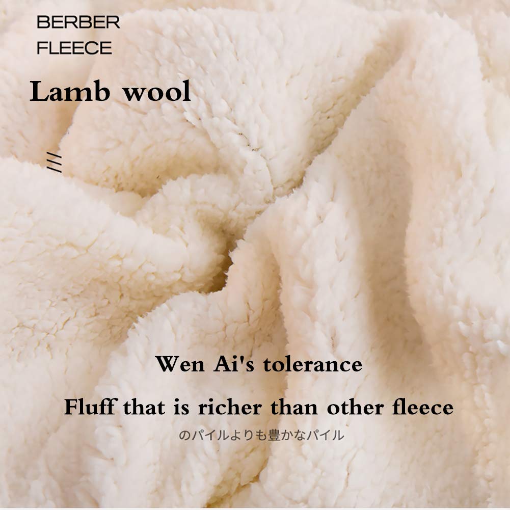 Thickened Anti-Static Winter Blanket - Snow Fleece Double Layer Velvet Quilt (180x200cm) | Machine Washable | Warm Nap Blanket & Mattress Topper for Bedroom, Sofa & Office Use
