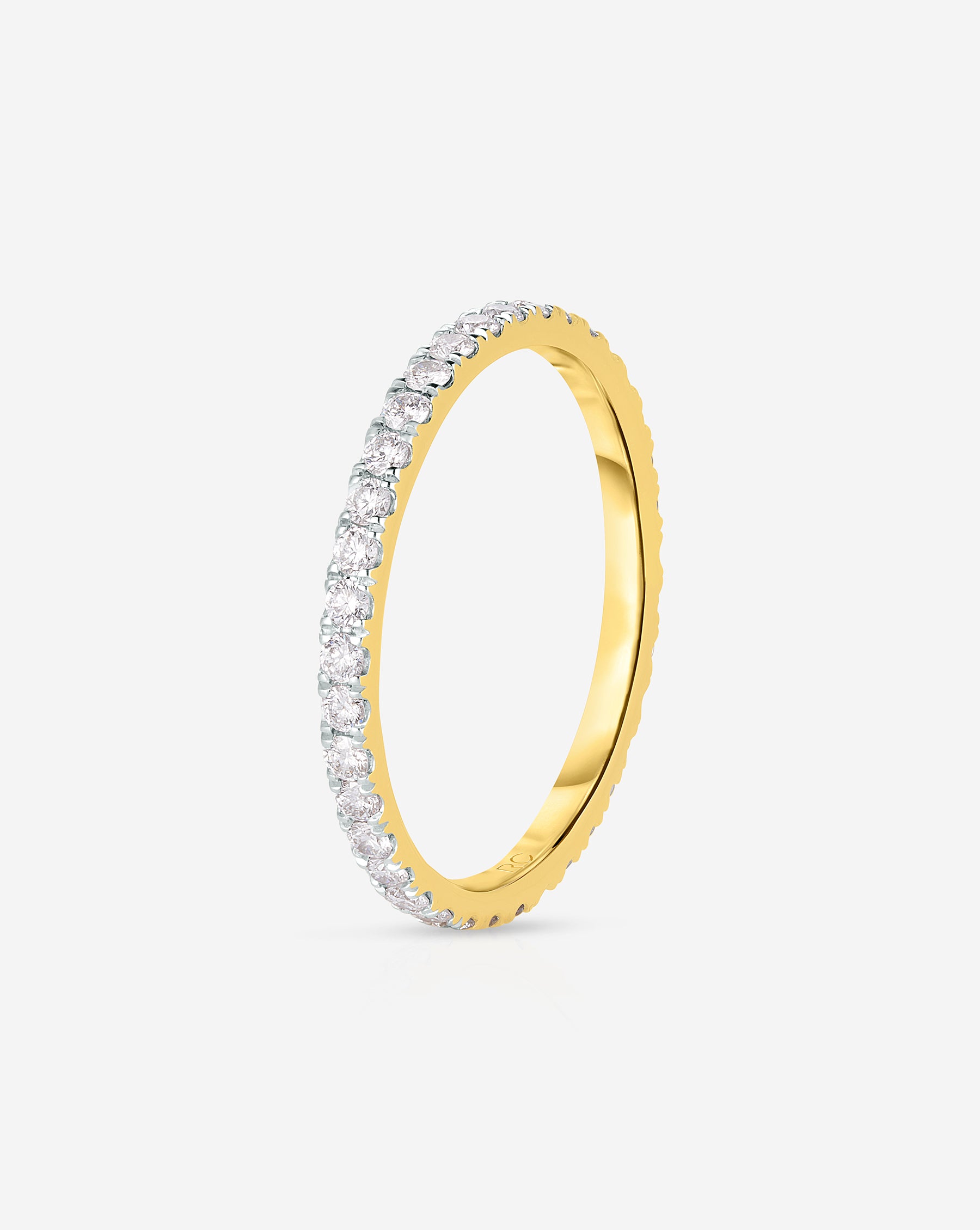1.6mm Perfect Pavé Diamond Ring - Elegant & Sparkling Wedding Band for Women, Ideal for Engagement, Anniversary & Special Occasions