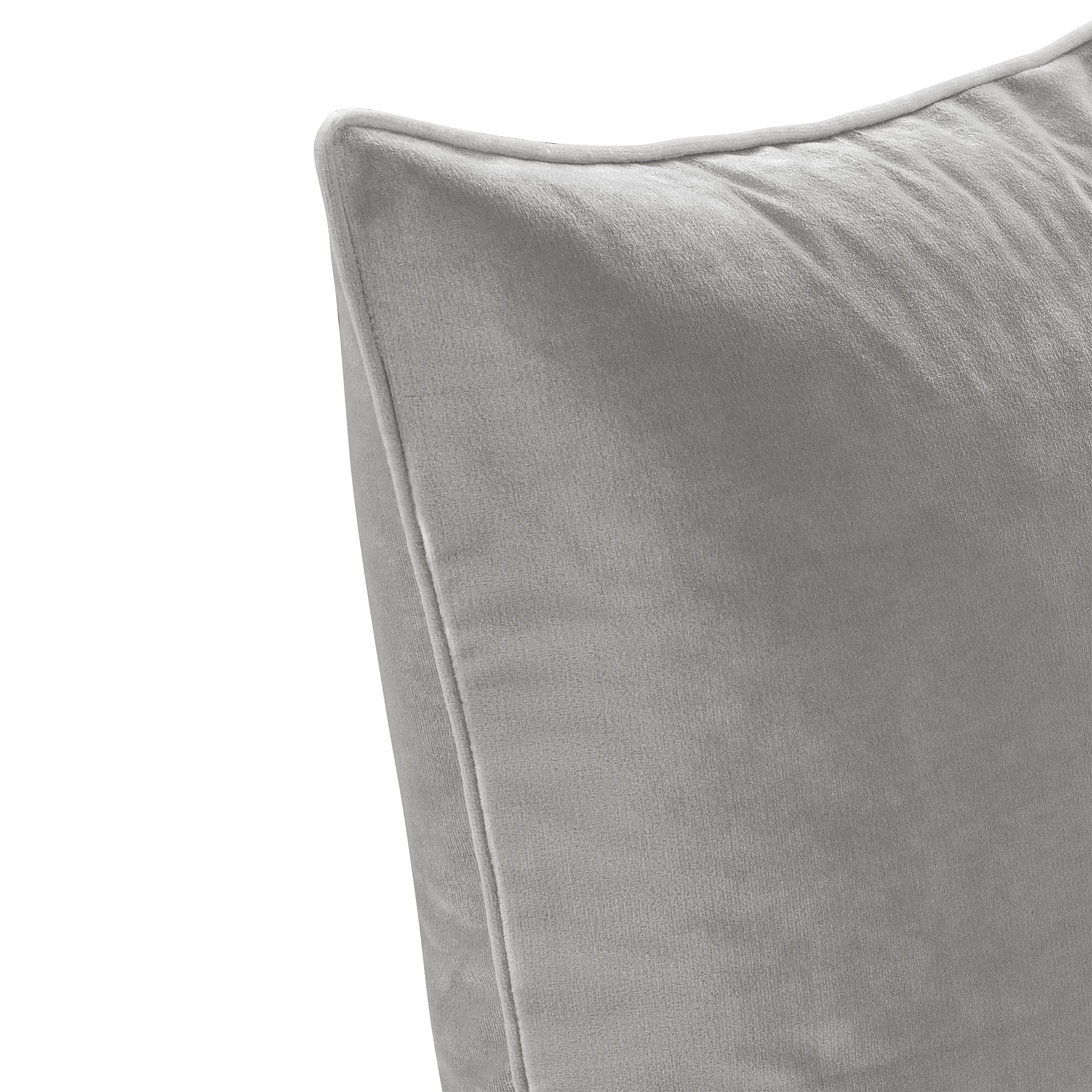 Luxury Velvet Decorative Throw Pillow Covers Set of 2 - 20x20 Inches Square Pillow Cases for Sofa, Bed, Chair - Soft Dark Gray Home Decor Accent Pillows | Perfect for Living Room, Bedroom & Dorm Decor