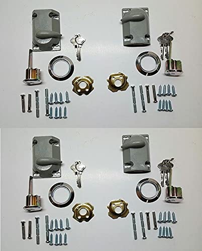 4 Sets Garage Door Keyed Dead Bolt Cylinder Lock Key Set (Keyed Alike) - Secure Your Garage, Shed or Workshop with Durable Locks for Home & Business Security