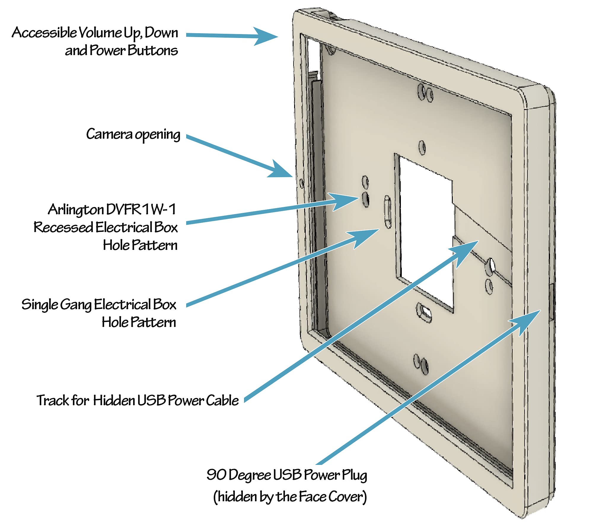 Apple iPad Air 10.9 inch (4th Generation) Wall Mount Kit - Black | Secure Tablet Holder for Home, Office & Retail Display