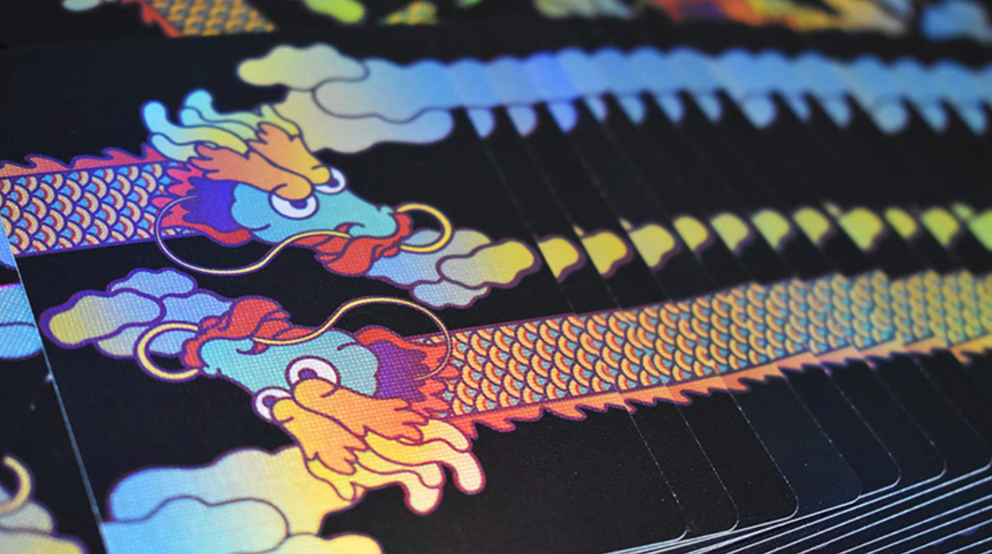 Premium Holographic King of Dragon Playing Cards - Unique Collectible Deck for Magic Tricks, Poker Games, and Gift Giving