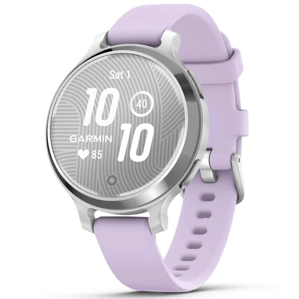 Garmin Lily 2 Active Smartwatch for Women - Silver with Purple Jasmine Silicone Band, Fitness Tracker with Heart Rate Monitor, Sleep Tracking & Smart Notifications - Perfect for Workouts, Running & Everyday Wear