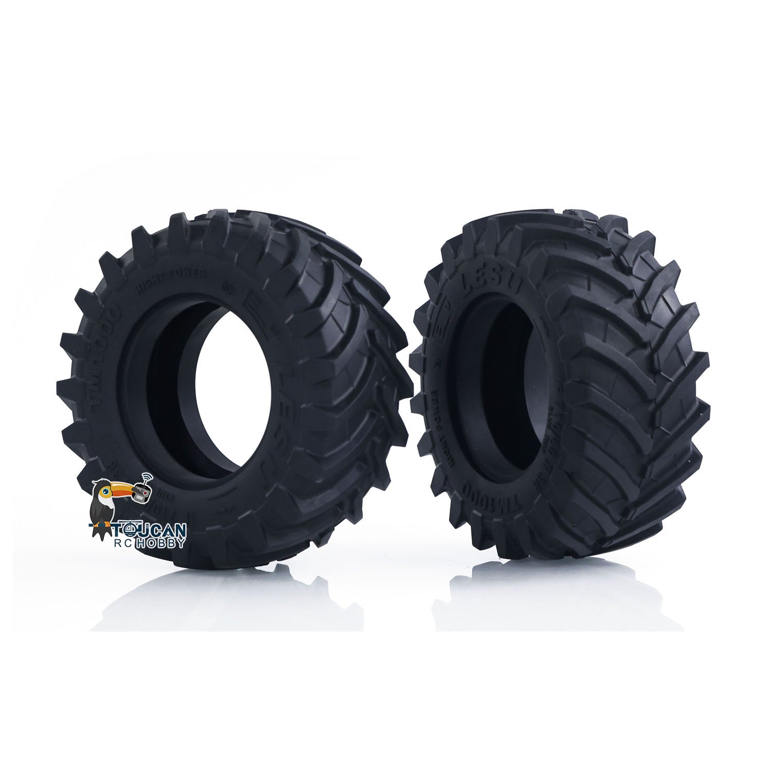 High-Quality Rubber & Metal Front/Rear Wheel Tire Tyre Hub Coupling for LESU AOUE 1050 1/14 Scale RC Hydraulic Tractor Model - DIY Replacement Parts for Off-Road Farming & Construction Scenes