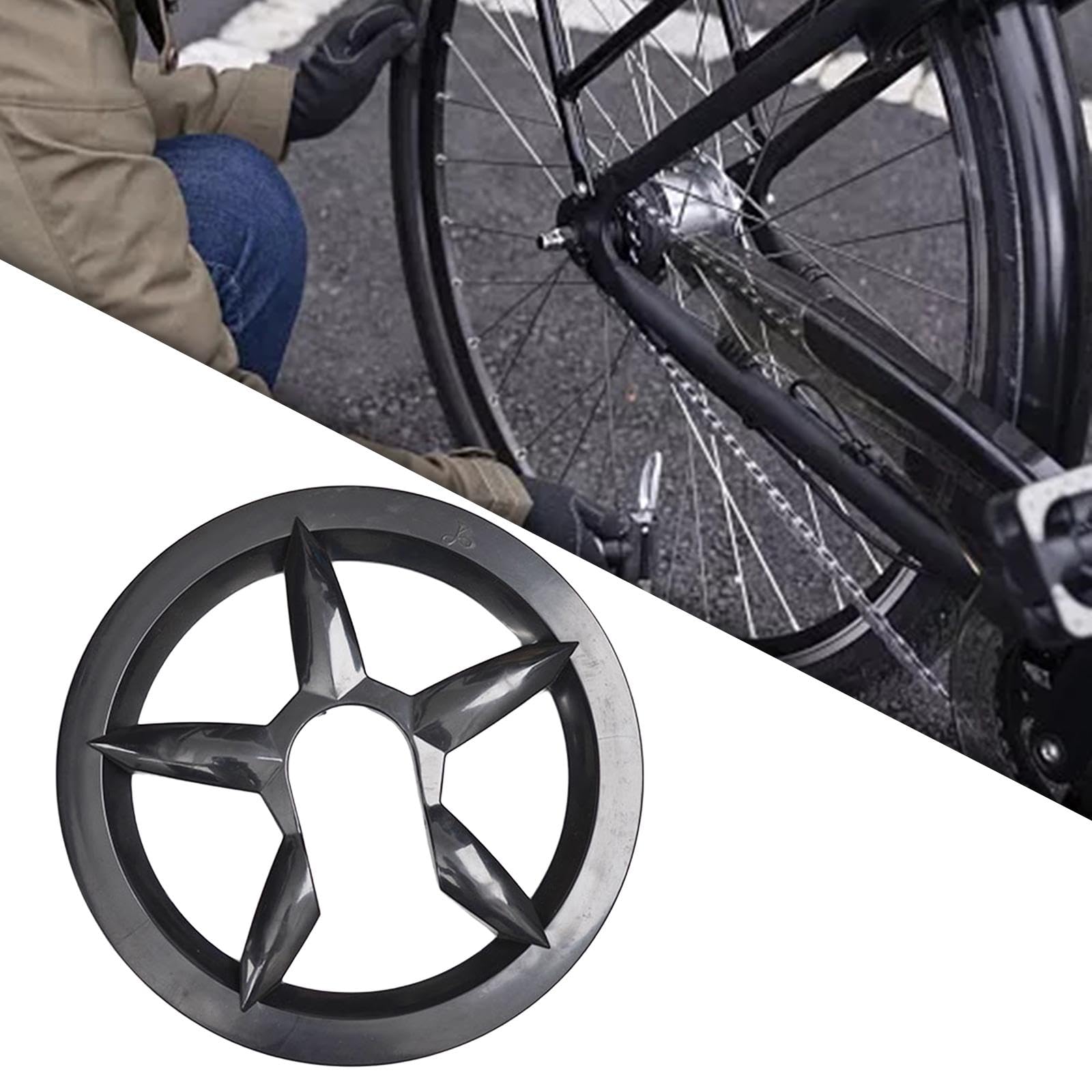 Bike Chain Guard - 5 Hole Bicycle Sprocket Protective Cover | Easy Install Chain Wheel Protector for BMX & Mountain Bikes | Durable Protection for Off-Road & Urban Cycling