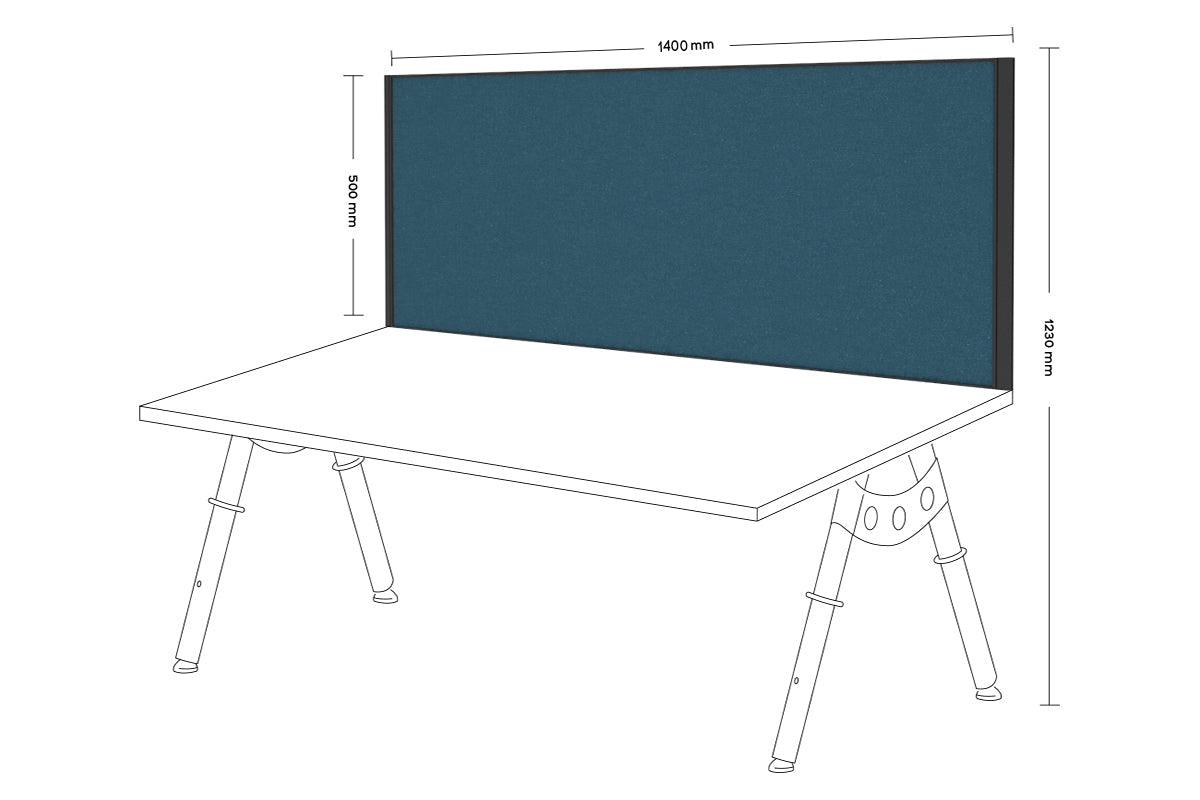 Desk Mounted Privacy Screen - 1400W x 500H - Office & Home Workspace Partition for Computer Monitor Privacy Protection