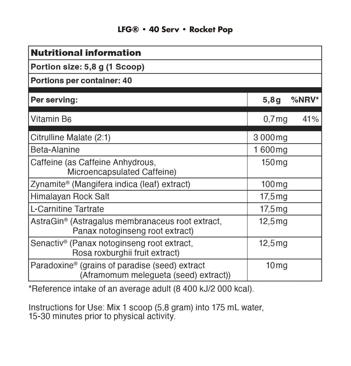 Bucked Up LFG Pre-Workout Powder 232g - Energy & Focus Booster for Gym & Fitness | Ideal for Bodybuilding, CrossFit & Intense Workouts