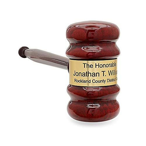Personalized Rosewood Gavel and Block Set with Custom Engraving - Executive Gift for Lawyers, Judges & Graduation - Premium Wooden Gavel for Courtroom, Ceremonies & Office Decor