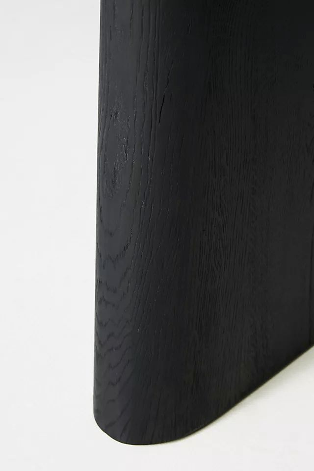 Handmade Kalle Sculptural Dining Table - Solid Wood Modern Black Dining Table for Kitchen, Dining Room & Open Concept Living Spaces