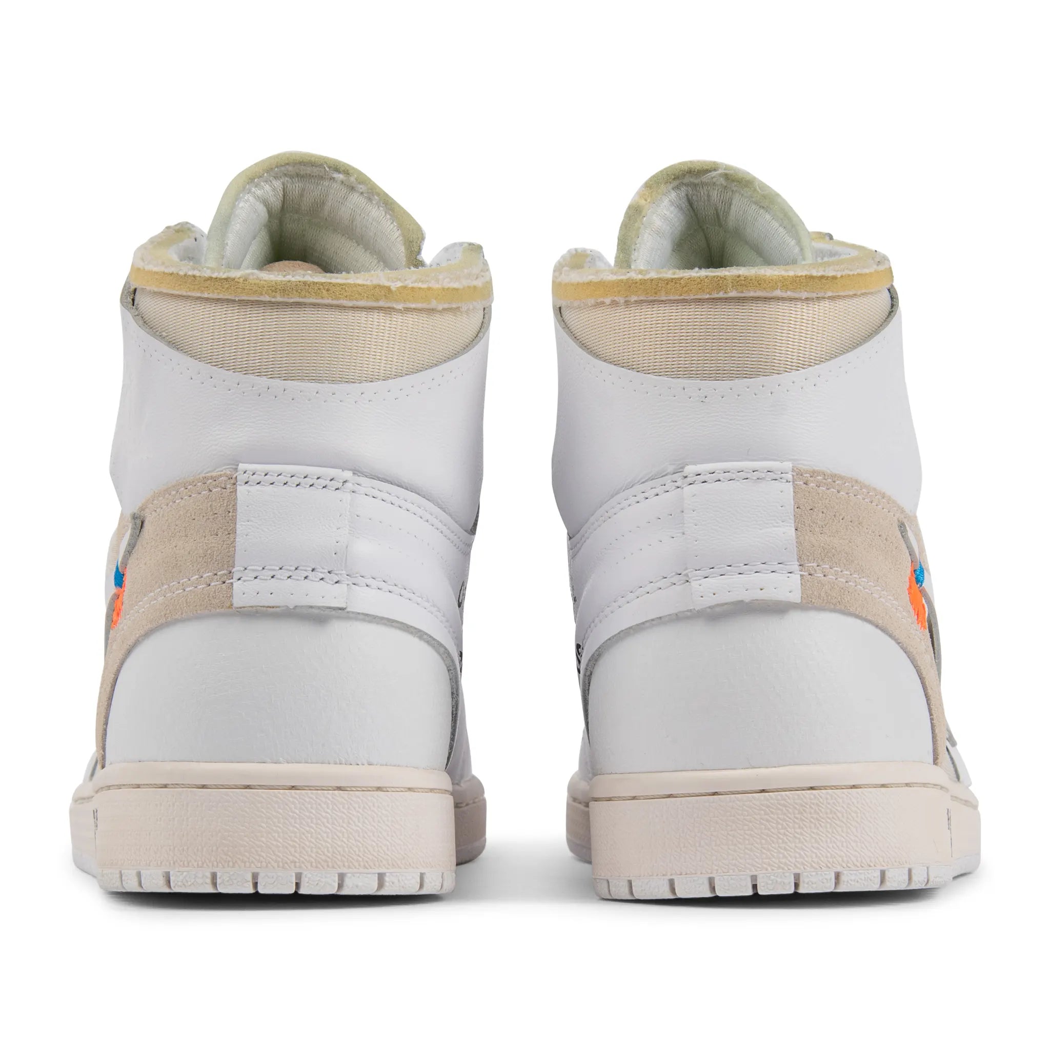 Authentic Pre-Owned Off-White x Air Jordan 1 Retro High OG White Sneakers - Limited Edition Collector's Shoes for Streetwear & Basketball Fashion
