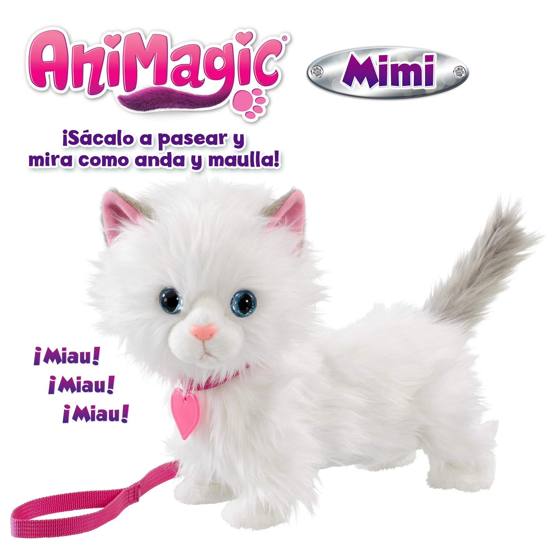 Animagic Goliath Toys 256.576 Chat Mimi Interactive Talking Plush Toy - Multicolor, Fun Gift for Kids Birthday & Playtime Companion