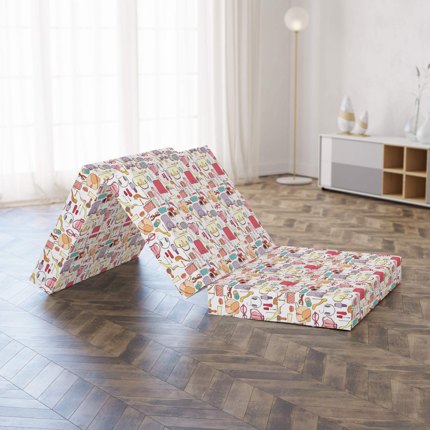 Ambesonne Fashion Foldable Mattress for Women - 74.8