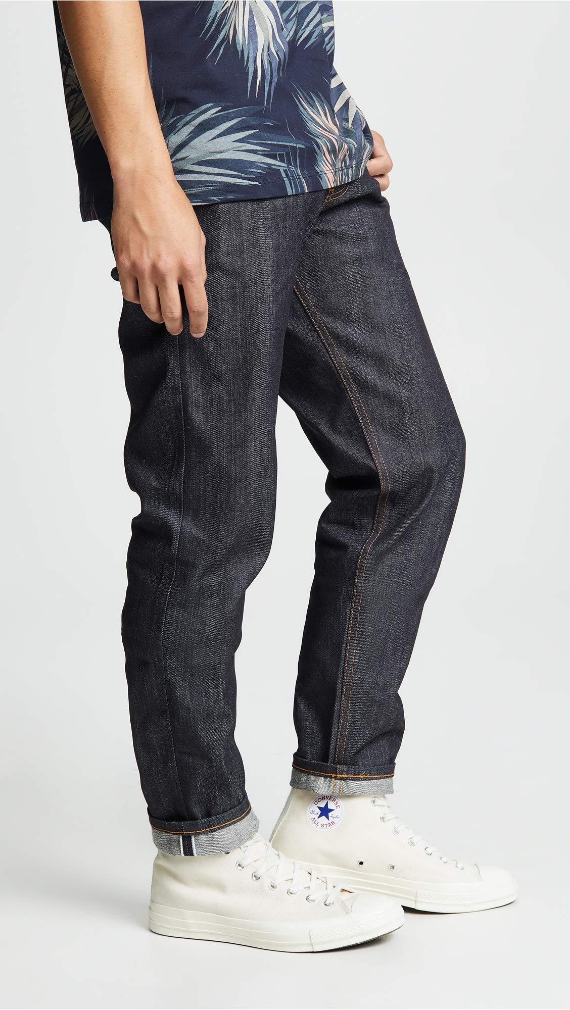 Naked & Famous Denim Men's Easy Guy Relaxed Fit Selvedge Jeans - Left Hand Twill Denim for Casual Wear & Street Style