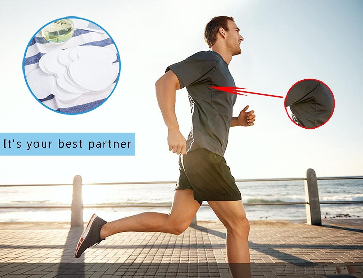 MYYNTI Disposable Underarm Sweat Pads - Self Adhesive Armpit Shields for Women & Men | 10 Pack | Antiperspirant & Odor Control | Perfect for Workouts, Business Meetings & Hot Weather