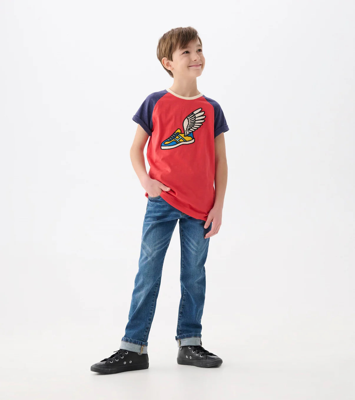 Fast Wings Raglan Tee - Comfortable Baseball Style Long Sleeve Shirt for Men & Women - Perfect for Sports, Casual Wear & Everyday Outfits