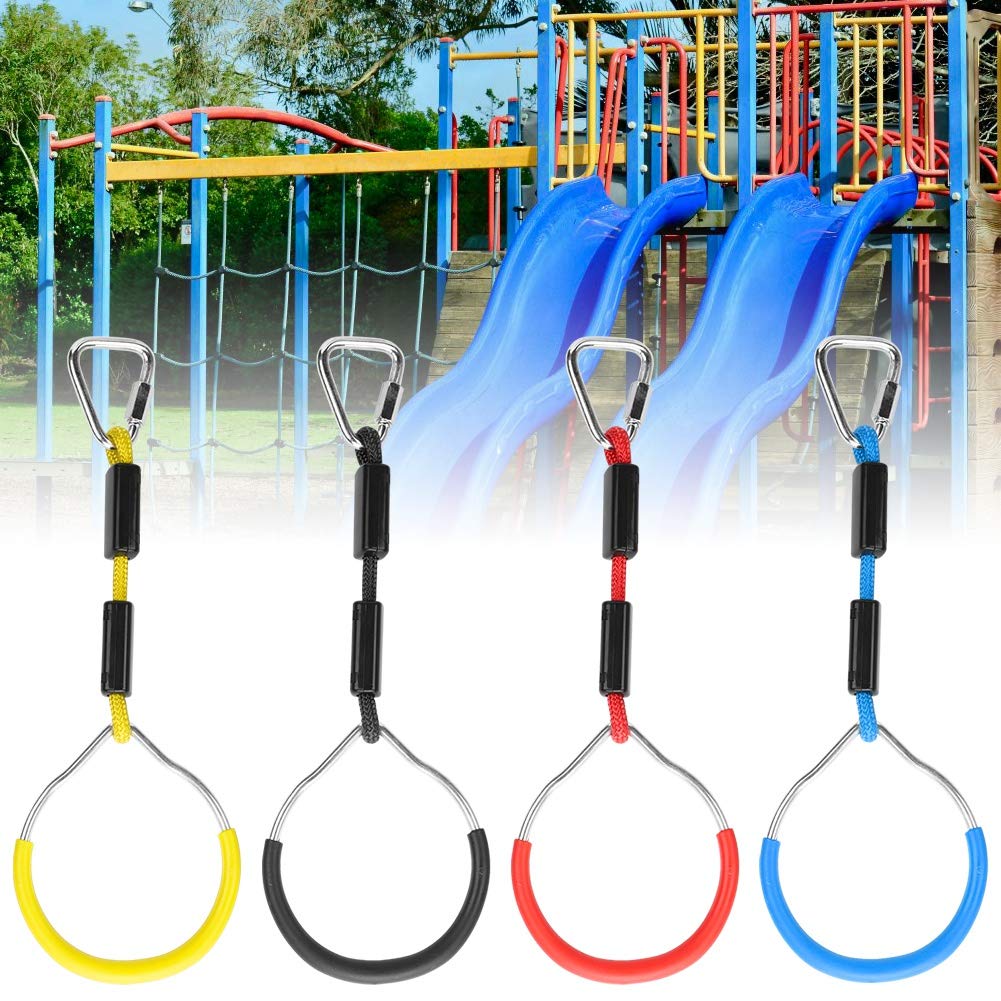 Premium Gymnastic Rings Set of 4 - Heavy Duty 120KG Capacity Outdoor Fitness Rings for Adults & Kids - Perfect for CrossFit, Home Workouts, Park Training and Playground Activities