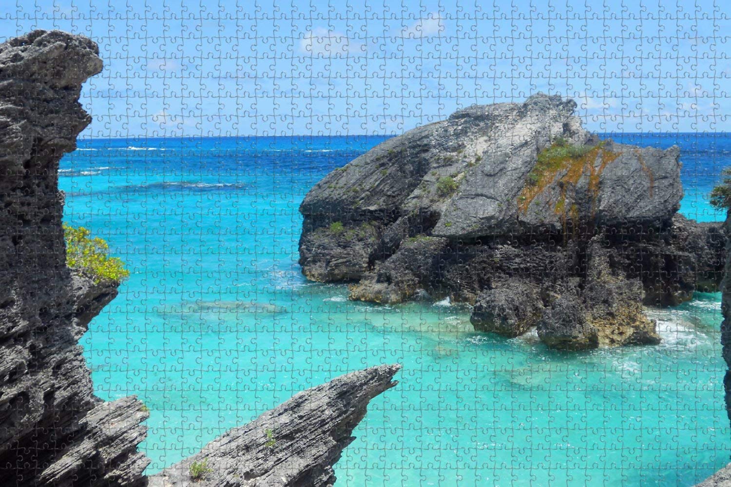 1000-Piece Bermuda Horseshoe Bay Beach Jigsaw Puzzle for Adults - Wooden Travel Souvenir & Home Decor Gift for Puzzle Lovers