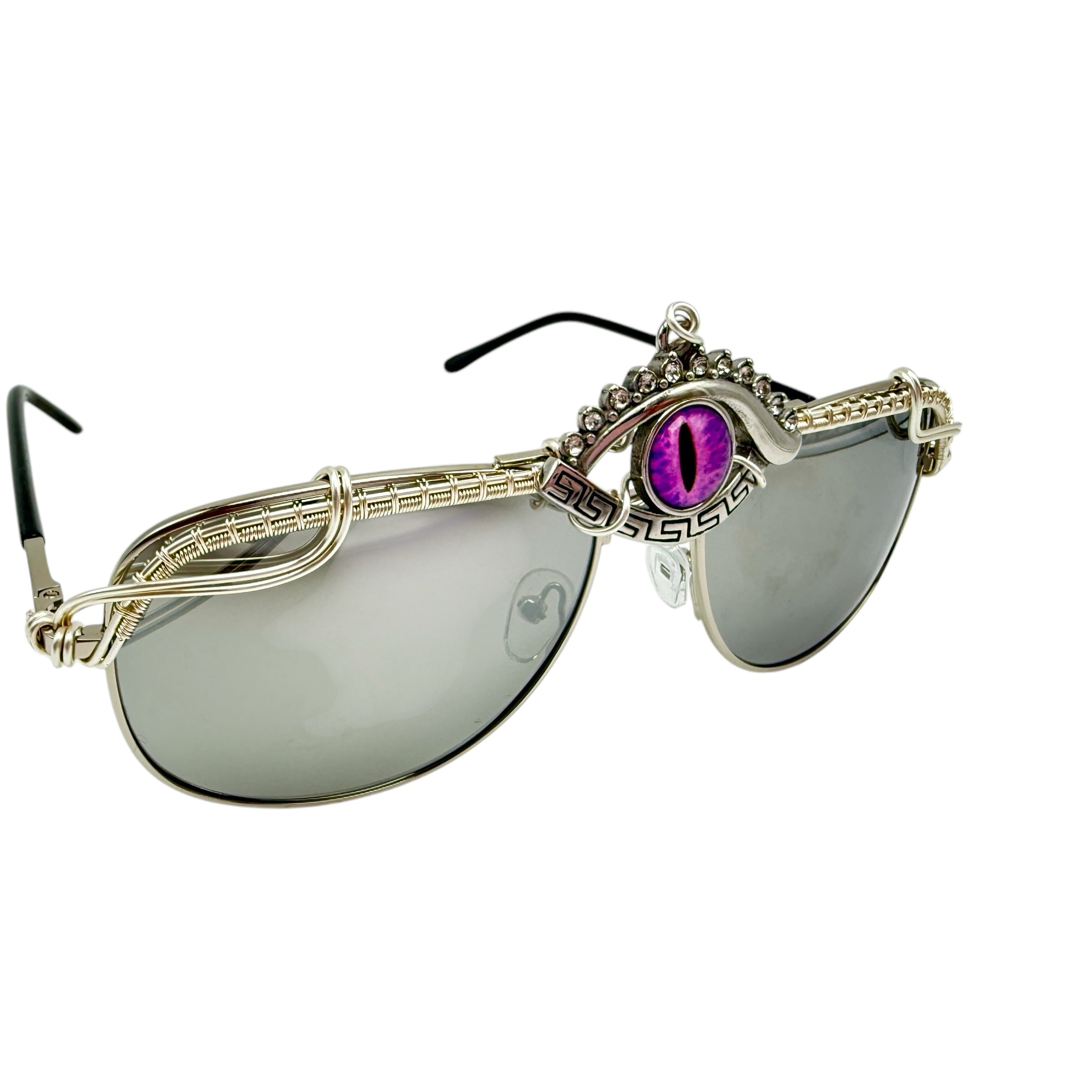 Silver Purple Third Eye Chakra Necklace - Spiritual Healing Jewelry for Meditation & Yoga Accessories