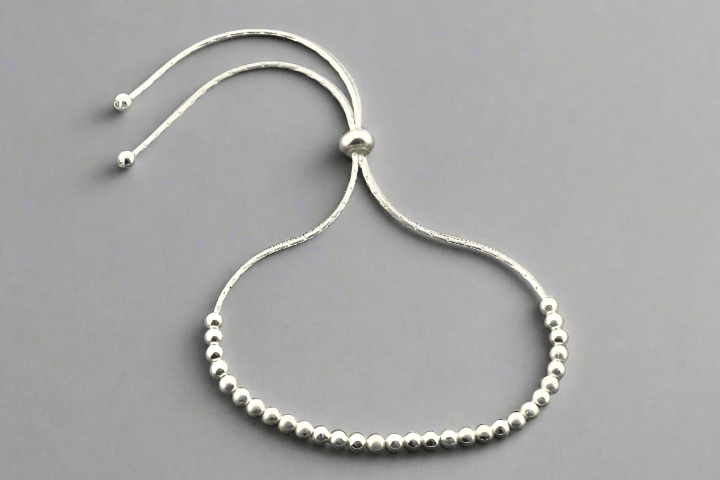 Sterling Silver Multi-Strand Beaded Bracelet for Women - Elegant Stackable Jewelry for Everyday Wear & Special Occasions