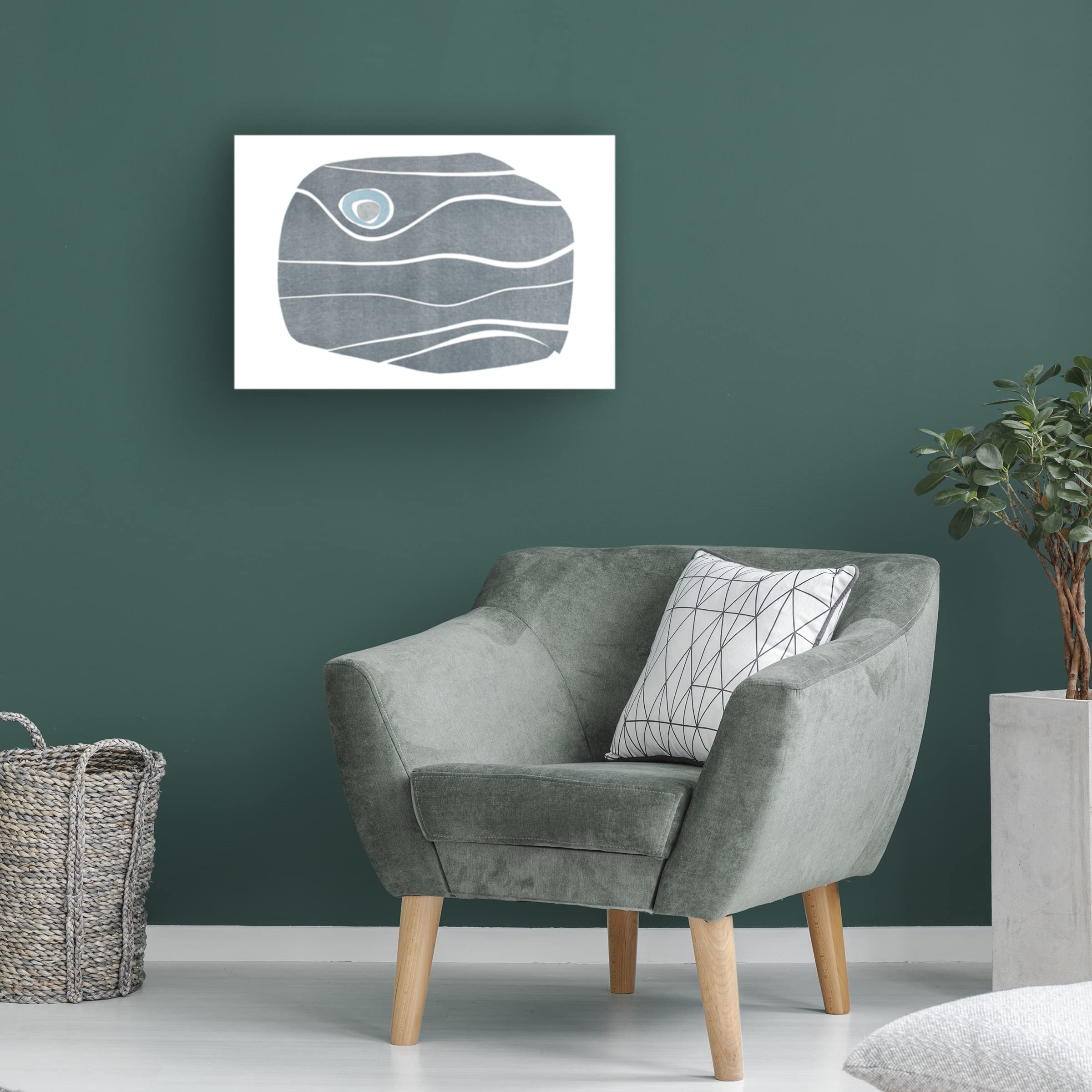 Rob Delamater 'River Stones X' Canvas Art Print - Modern Abstract Wall Decor for Living Room, Bedroom & Office - Trademark Fine Art Collection
