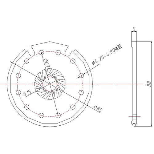 KT-D12L 12 Magnets E-Bike PAS System - Waterproof Electric Bicycle Speed Sensor with Pedal Assist - Perfect for E-Bike Conversion & Commuting