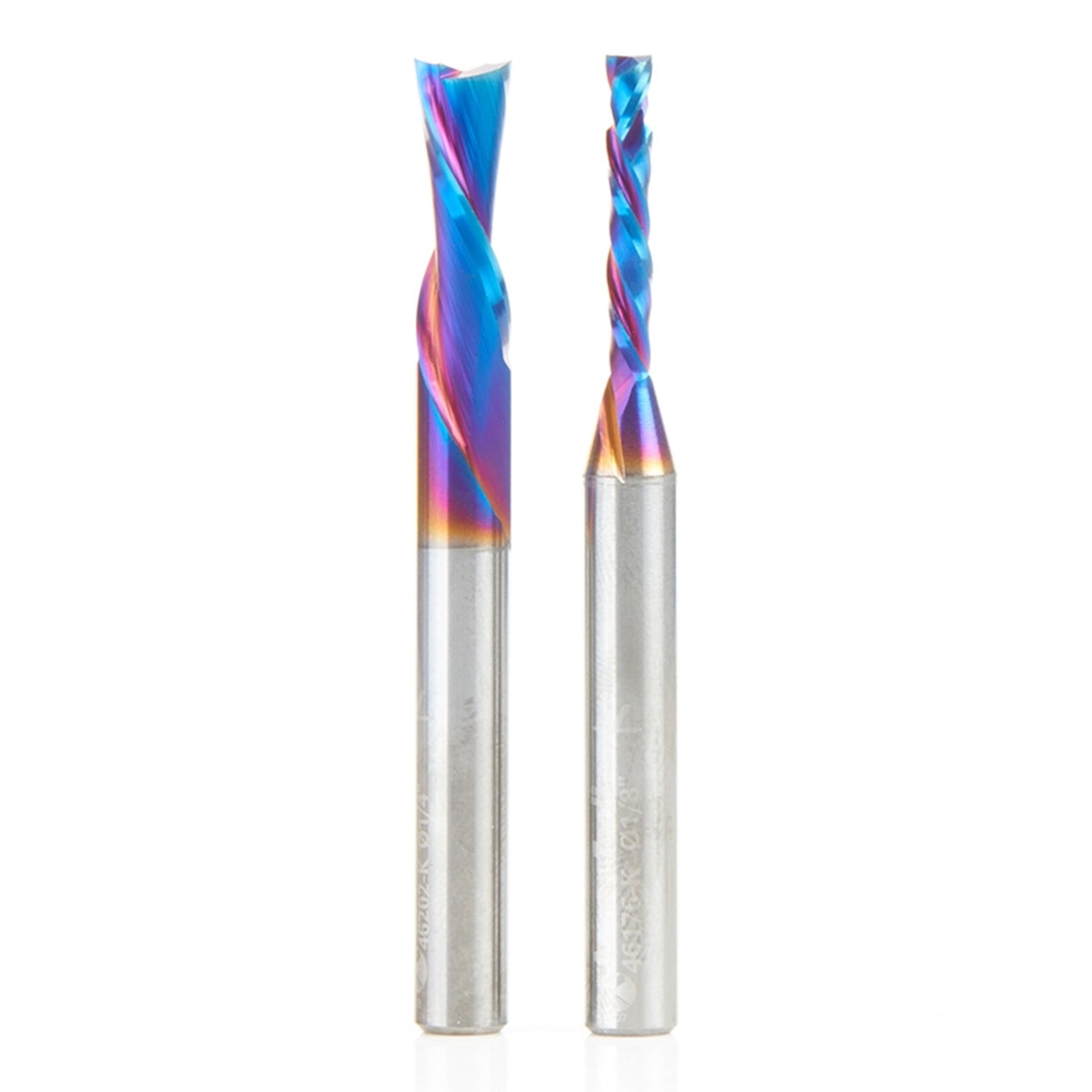 Amana Tool Spektra Extreme Life Coated Solid Carbide CNC Router Bits for Sign Making - 2-Piece Set (1/4