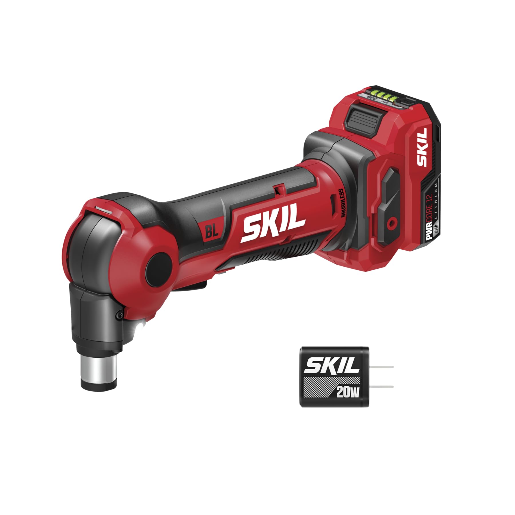SKIL 12V Brushless Auto Hammer Kit with 2.0Ah USB-C Battery & 20W Fast Charger (AH6552A-11) - Perfect for DIY Projects, Home Repairs, and Professional Construction Work