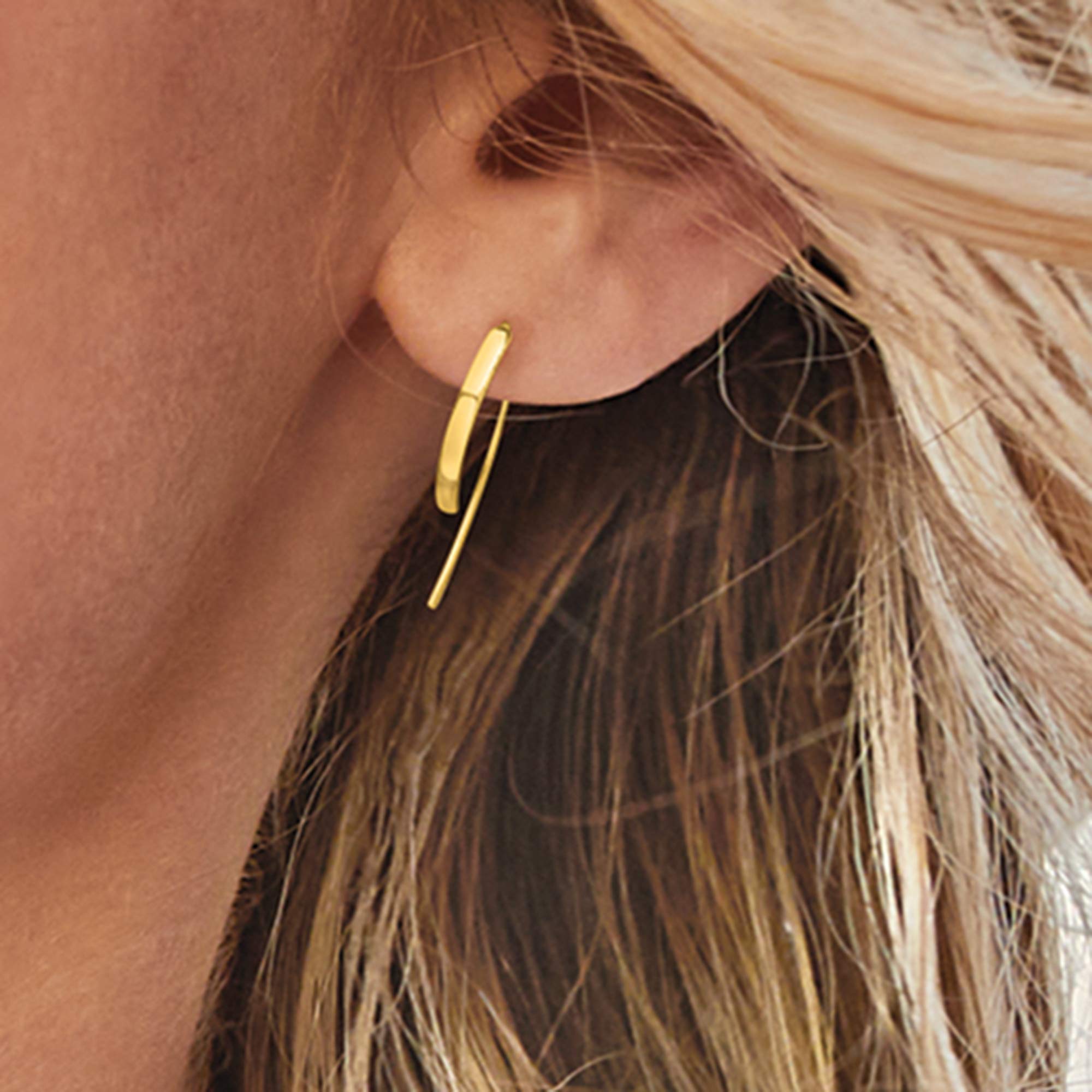 RS Pure by Ross-Simons 14kt Yellow Gold Threader Earrings - Dainty & Elegant Fine Jewelry for Women | Perfect for Everyday Wear, Date Nights & Special Occasions